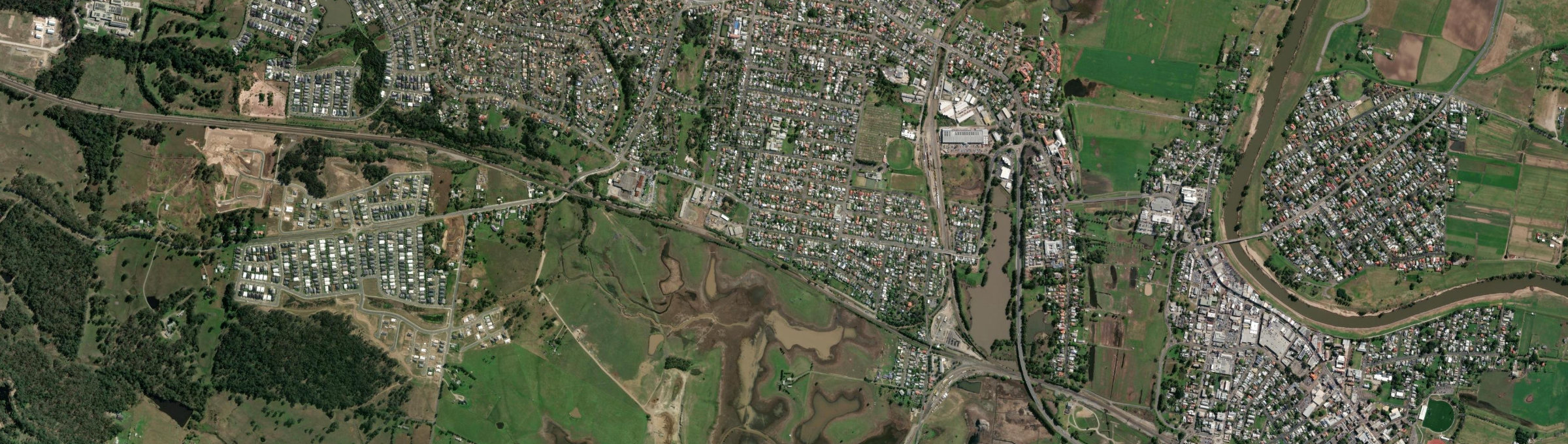Aerial view of Telarah, NSW