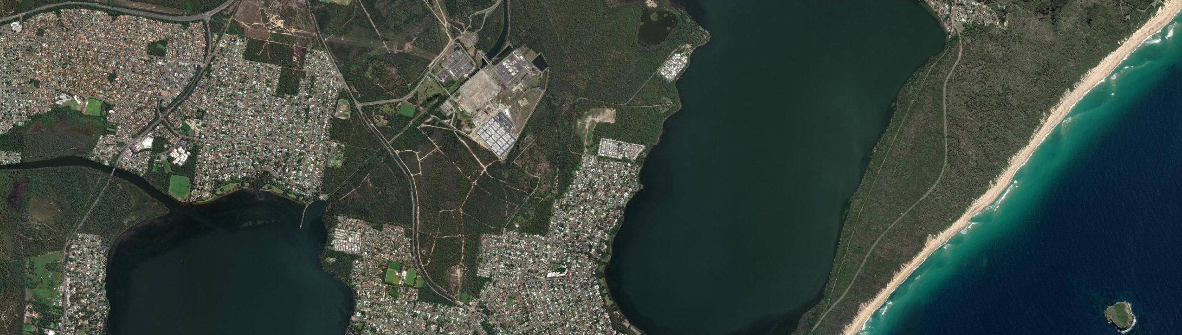 Aerial view of Halekulani, NSW