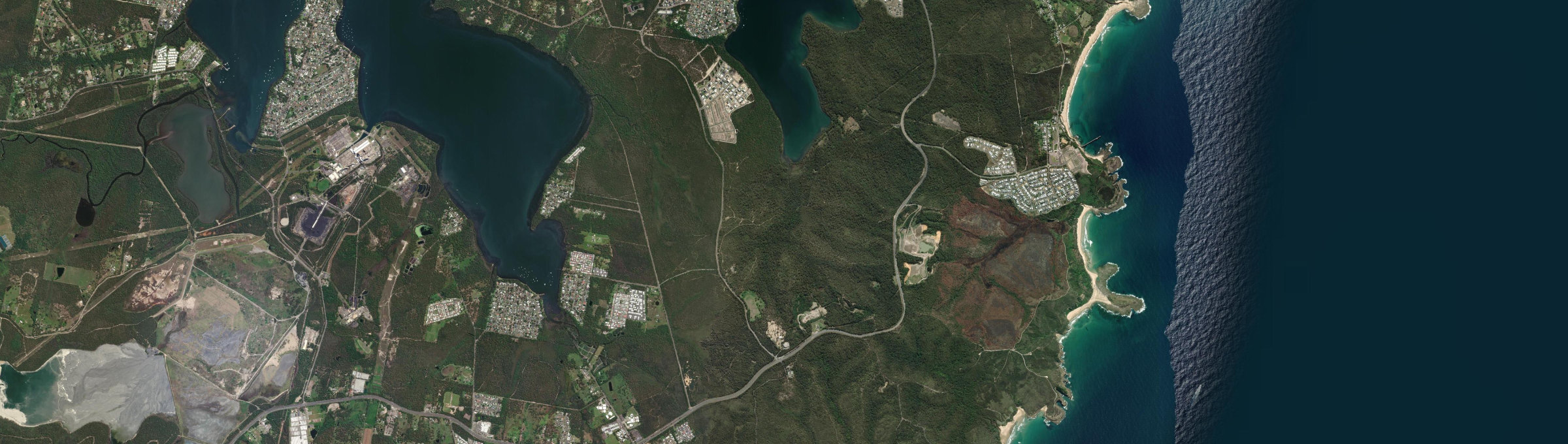 Aerial view of Crangan Bay, NSW