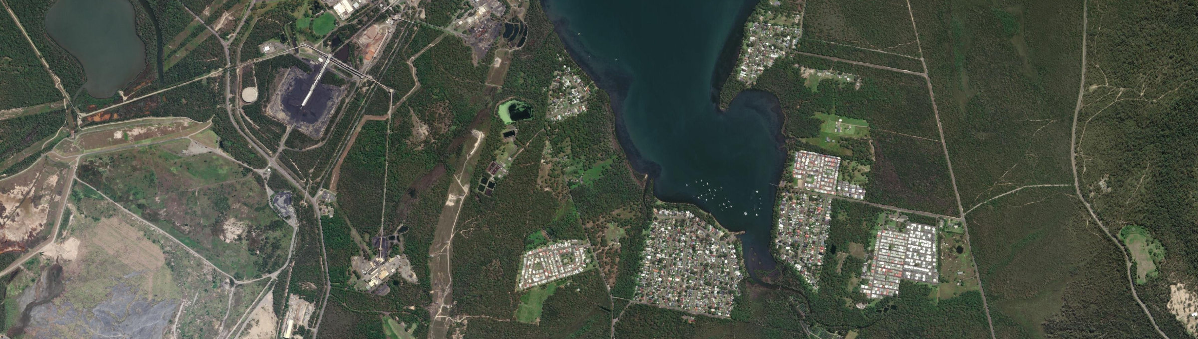 Aerial view of Kingfisher Shores, NSW