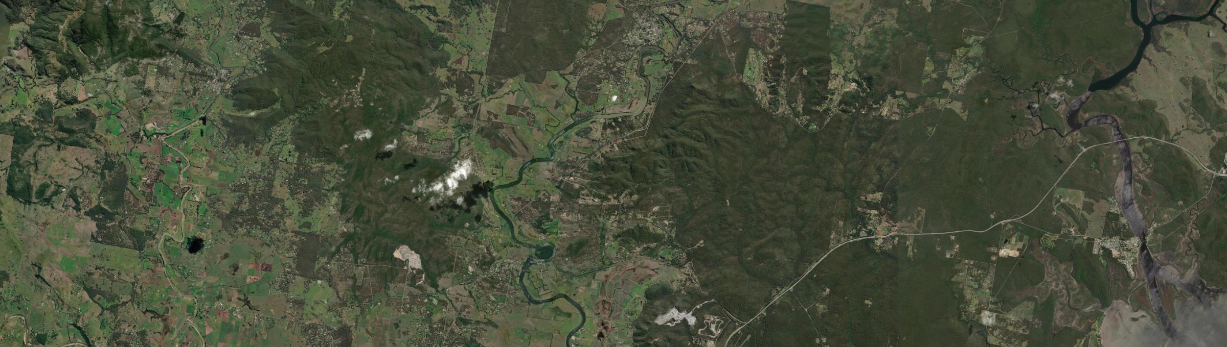 Aerial view of East Seaham, NSW