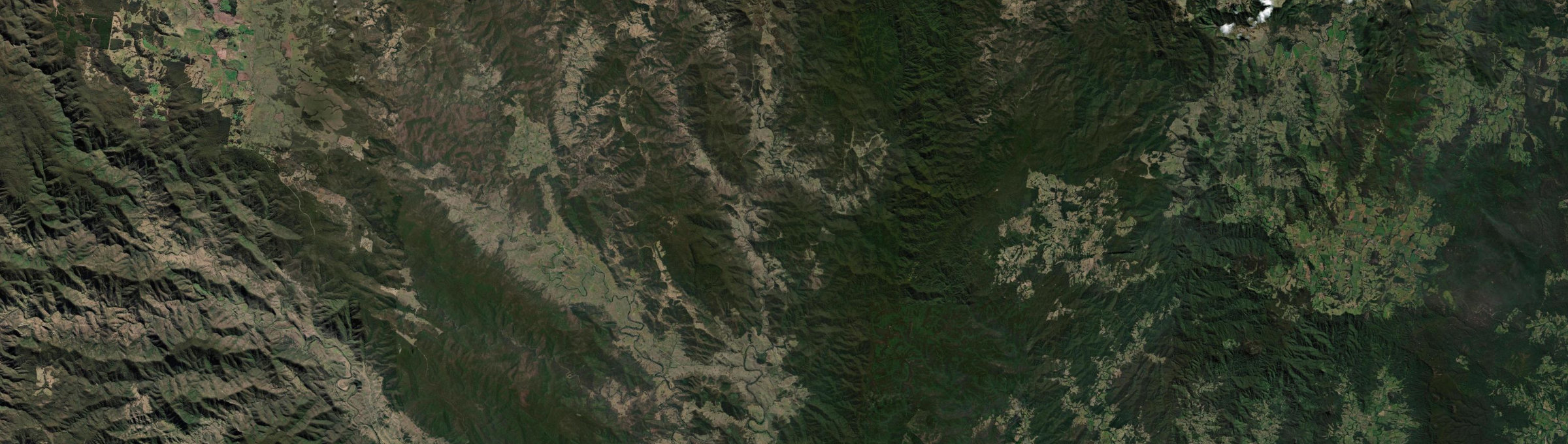 Aerial view of Cells River, NSW