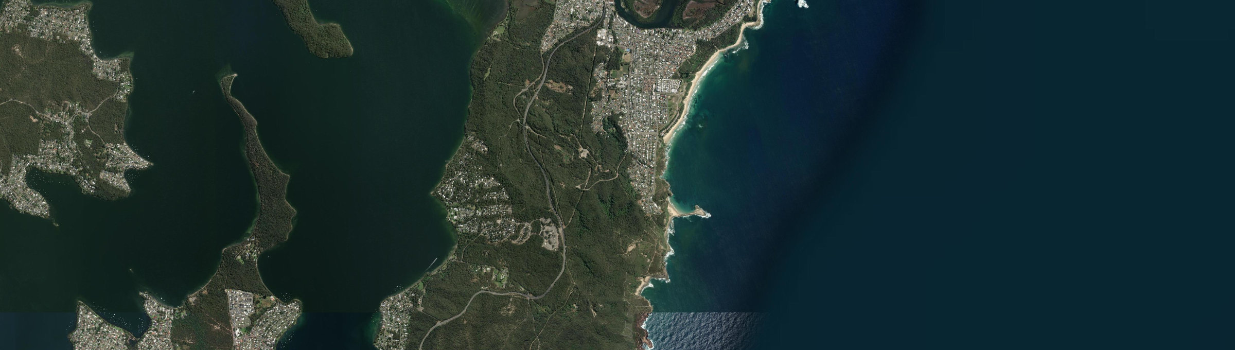 Aerial view of Pinny Beach, NSW