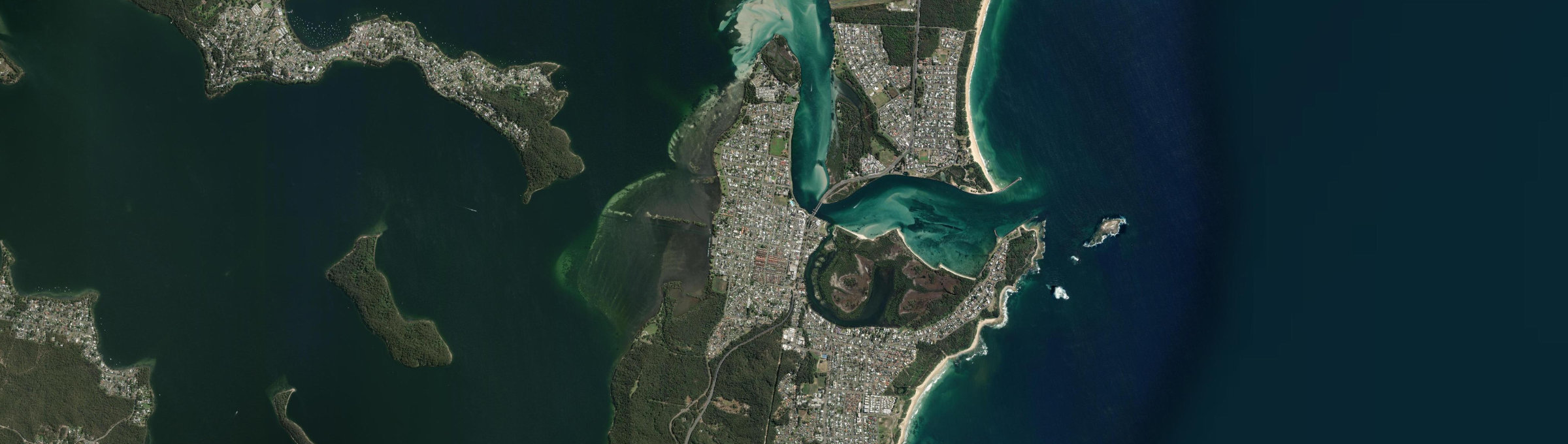 Aerial view of Swansea (NSW), NSW