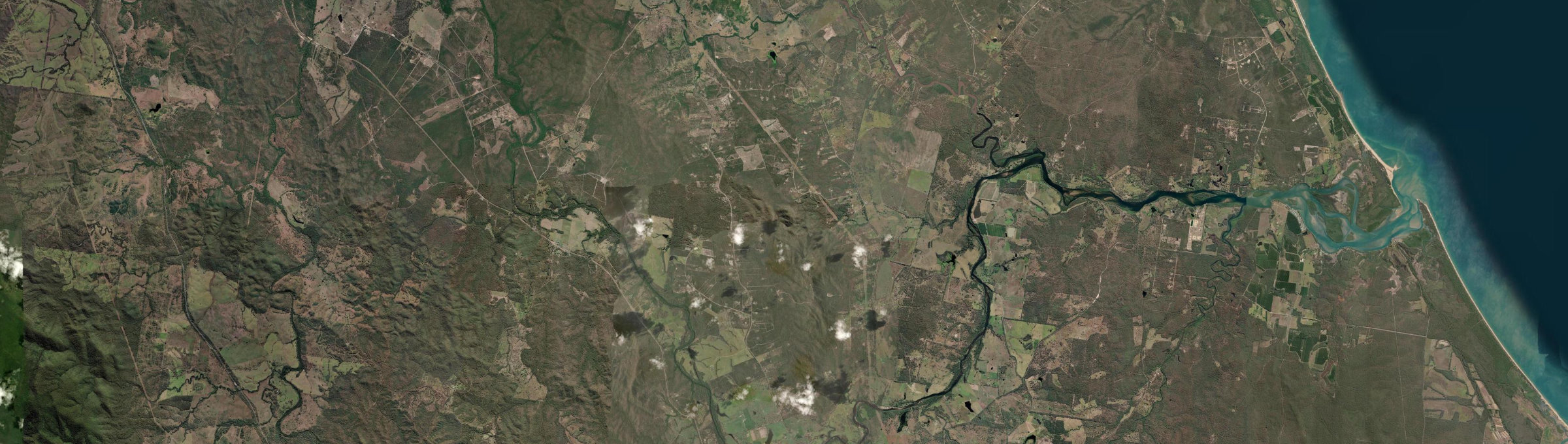 Aerial view of Mount Maria, QLD