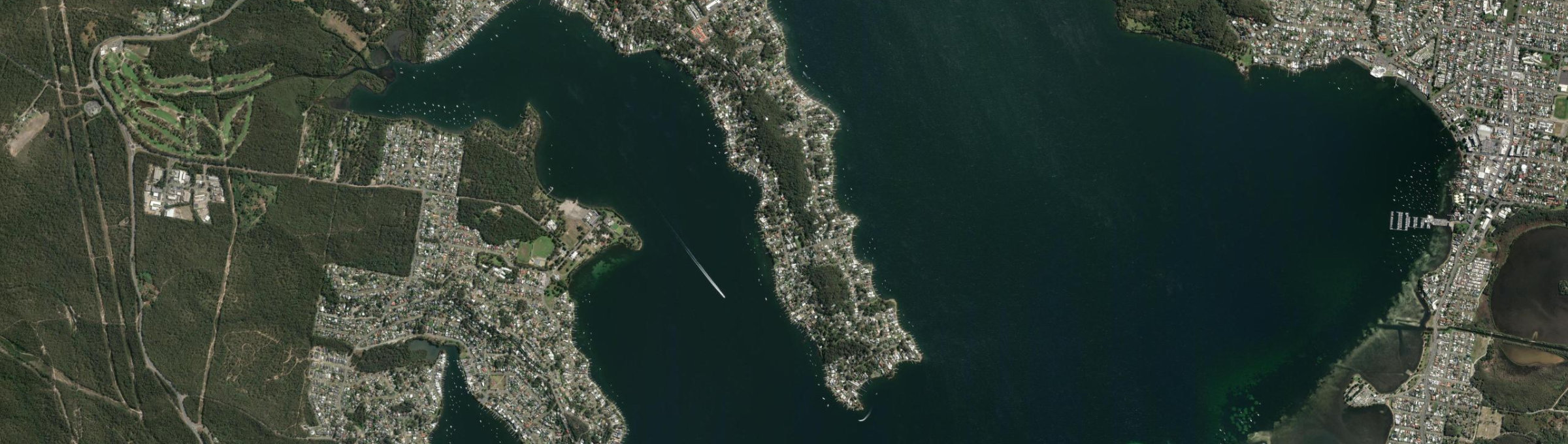 Aerial view of Coal Point, NSW