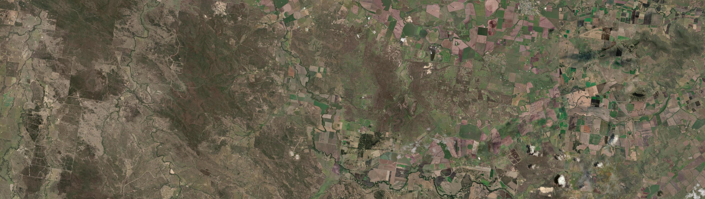 Aerial view of Bony Mountain, QLD