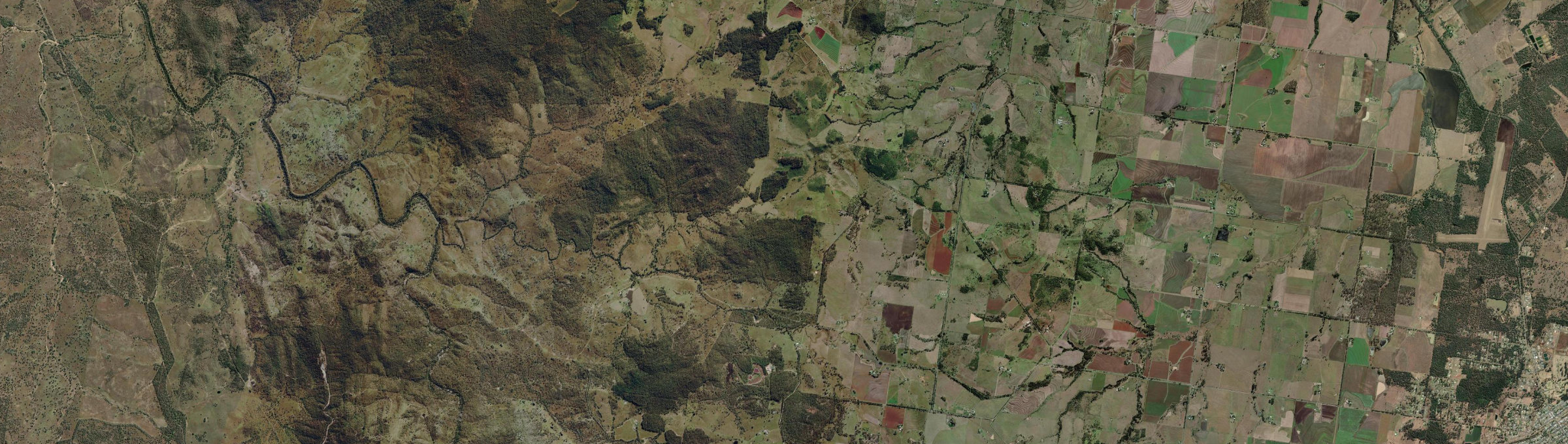Aerial view of Mp Creek, QLD