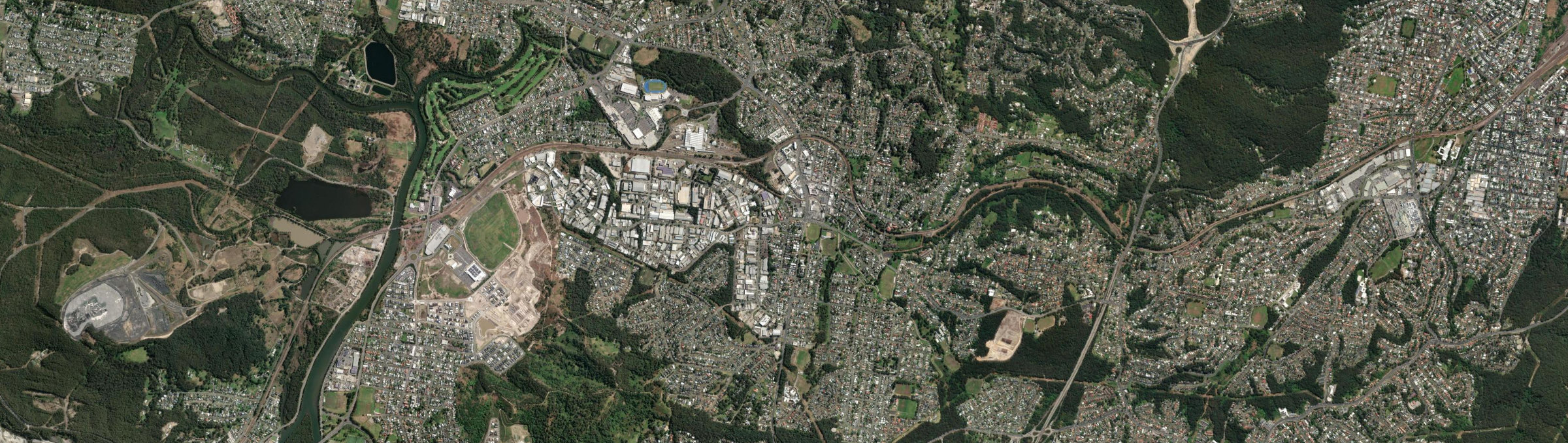 Aerial view of Cardiff (NSW), NSW