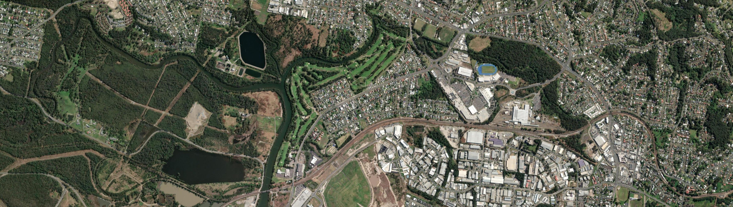 Aerial view of Argenton, NSW