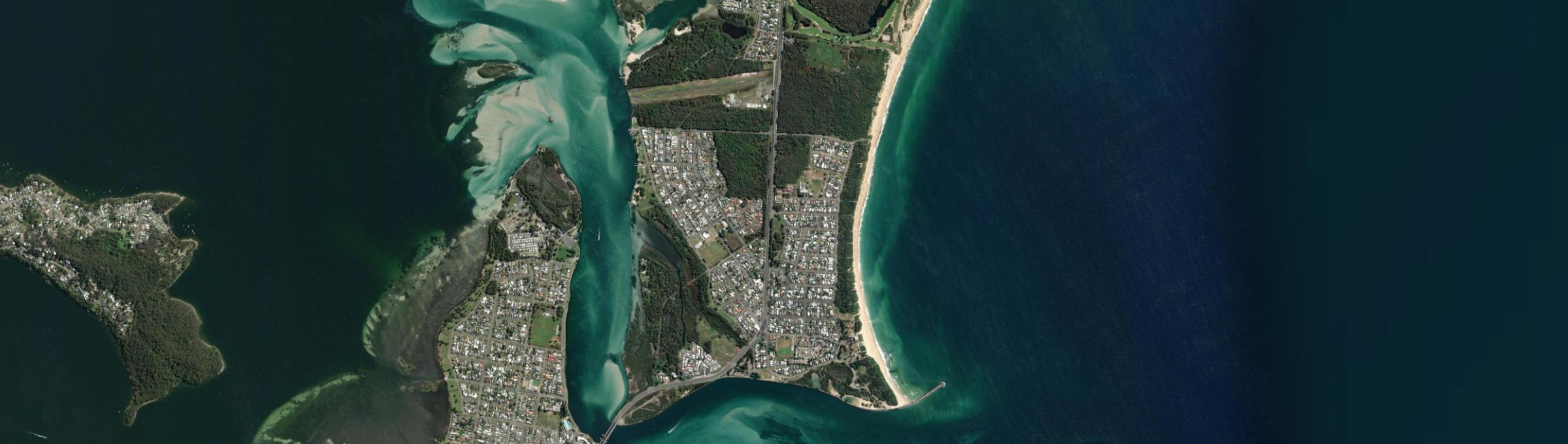 Aerial view of Blacksmiths, NSW