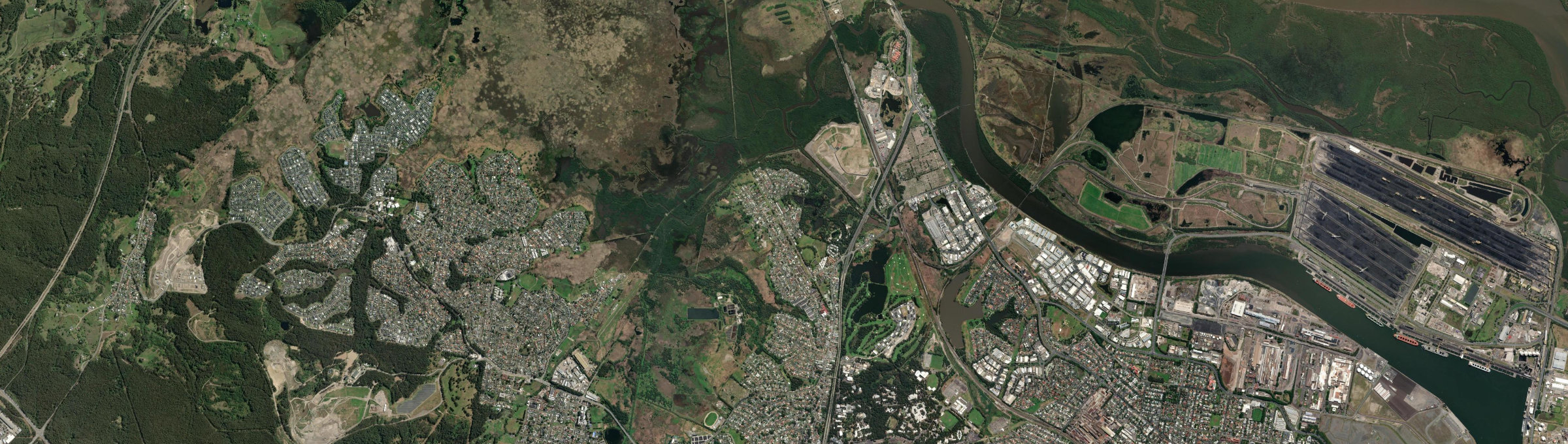 Aerial view of Shortland, NSW