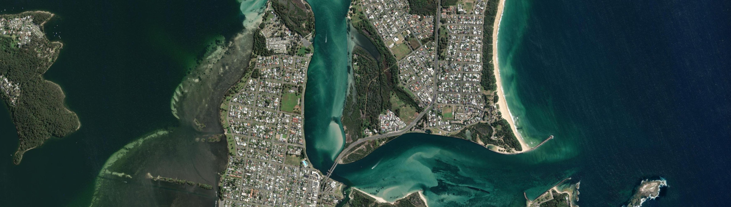 Aerial view of Little Pelican, NSW