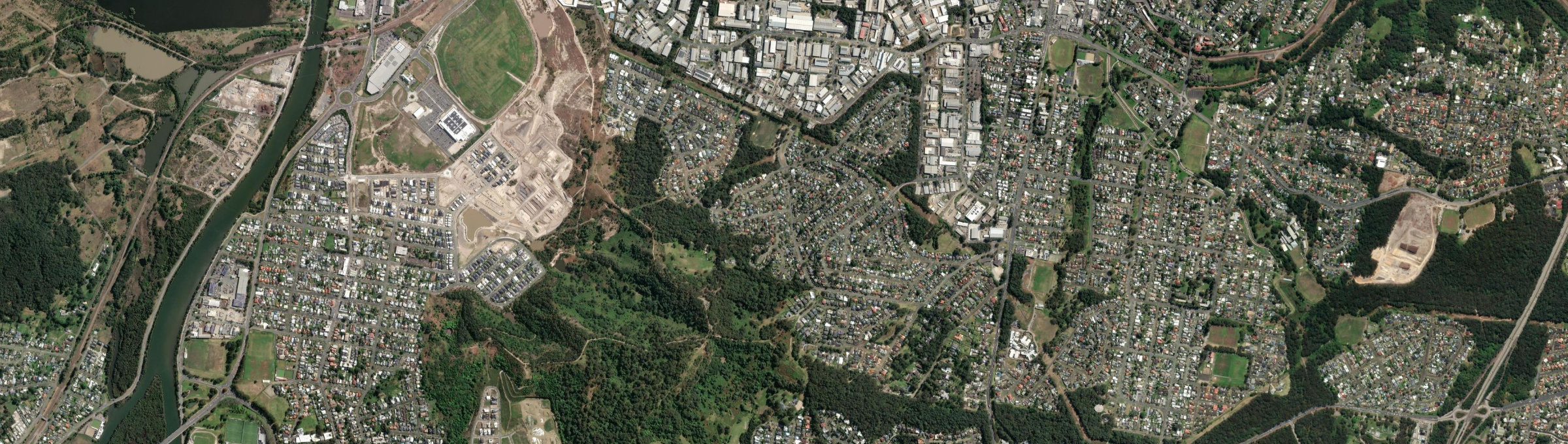 Aerial view of Macquarie Hills, NSW