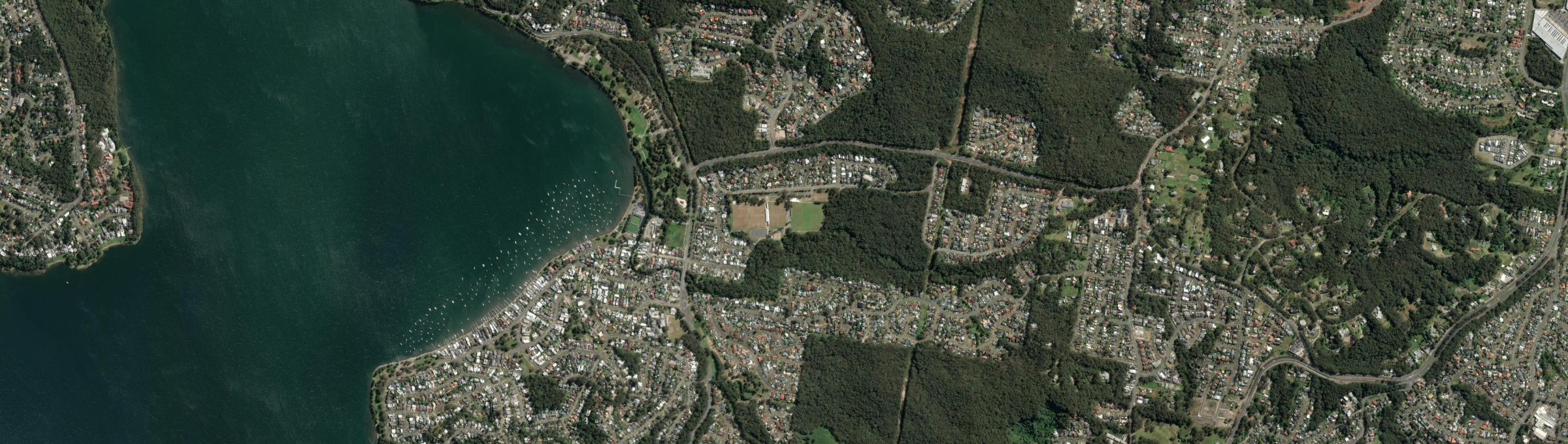 Aerial view of Croudace Bay, NSW