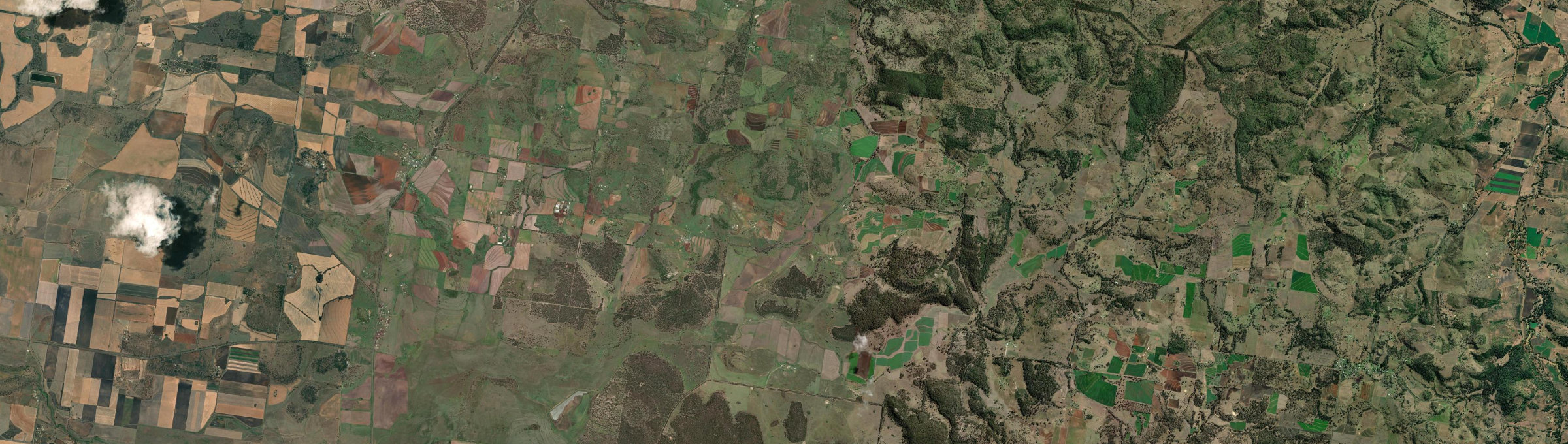 Aerial view of Mount Darry, QLD