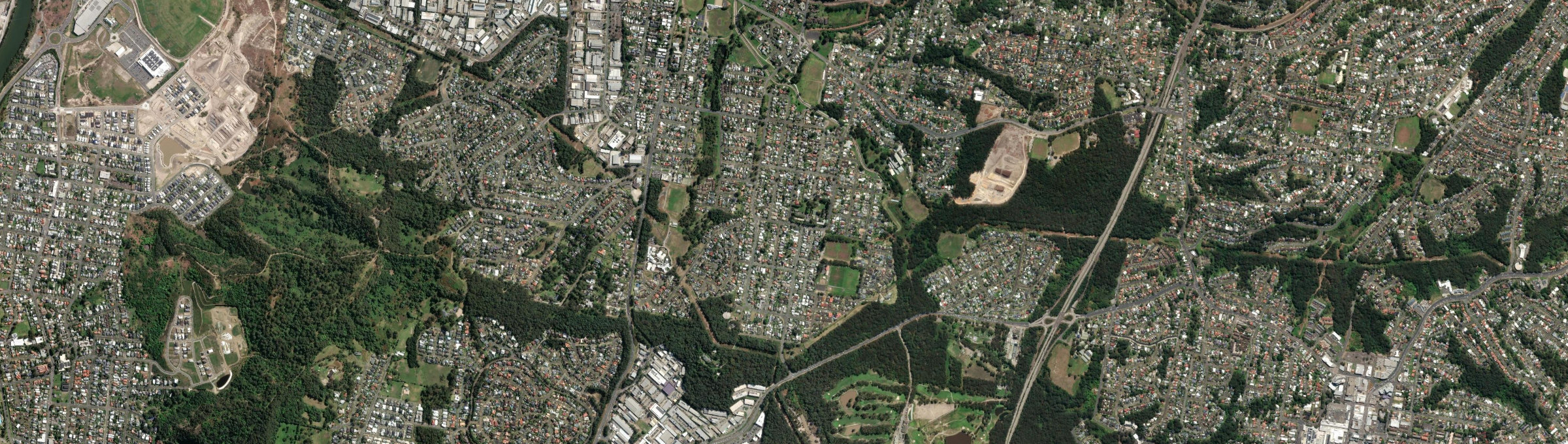 Aerial view of Cardiff South, NSW