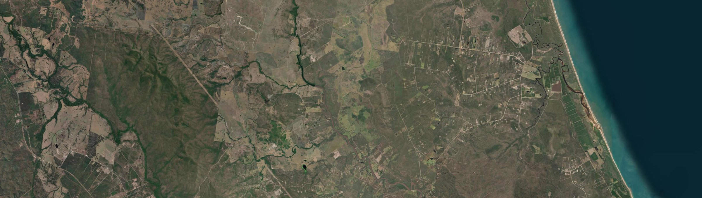 Aerial view of Oyster Creek, QLD