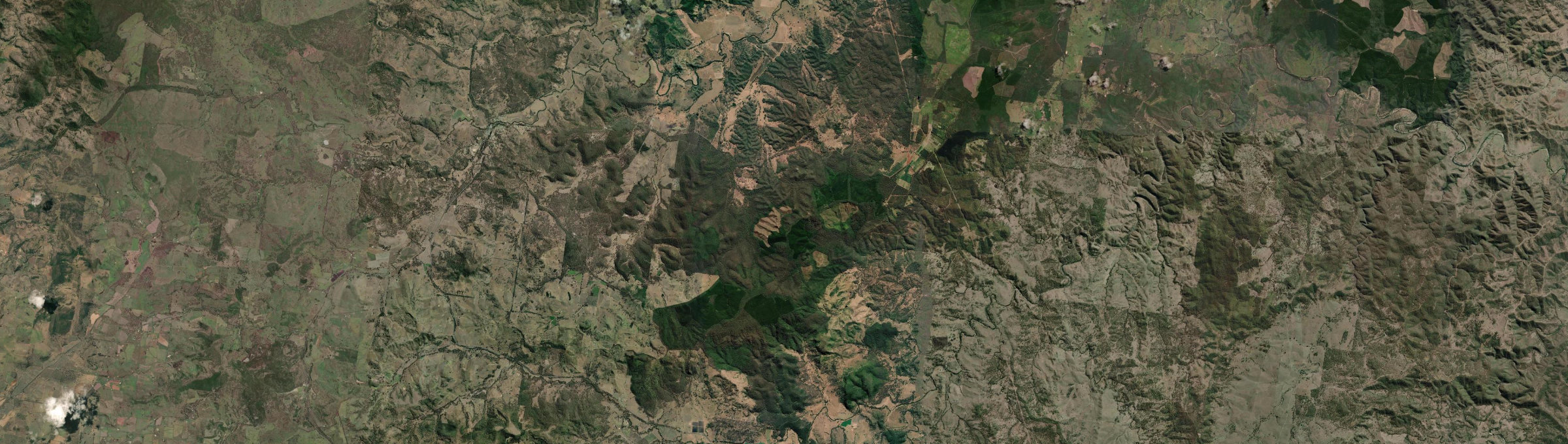 Aerial view of Mount Binga, QLD