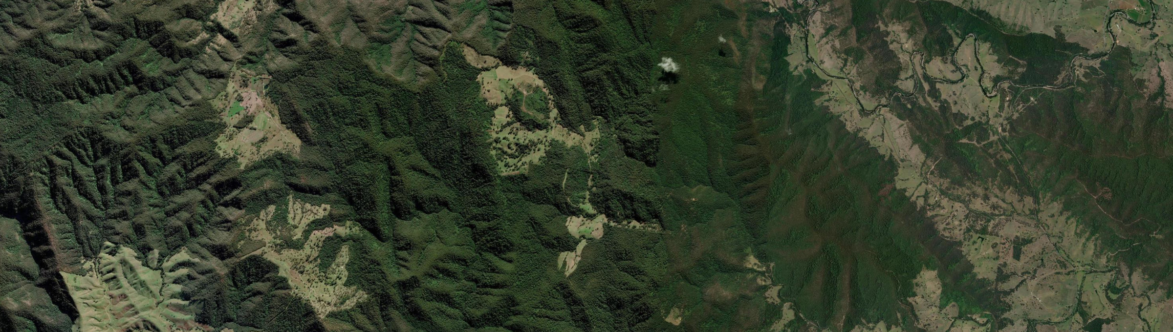 Aerial view of Craven Plateau, NSW