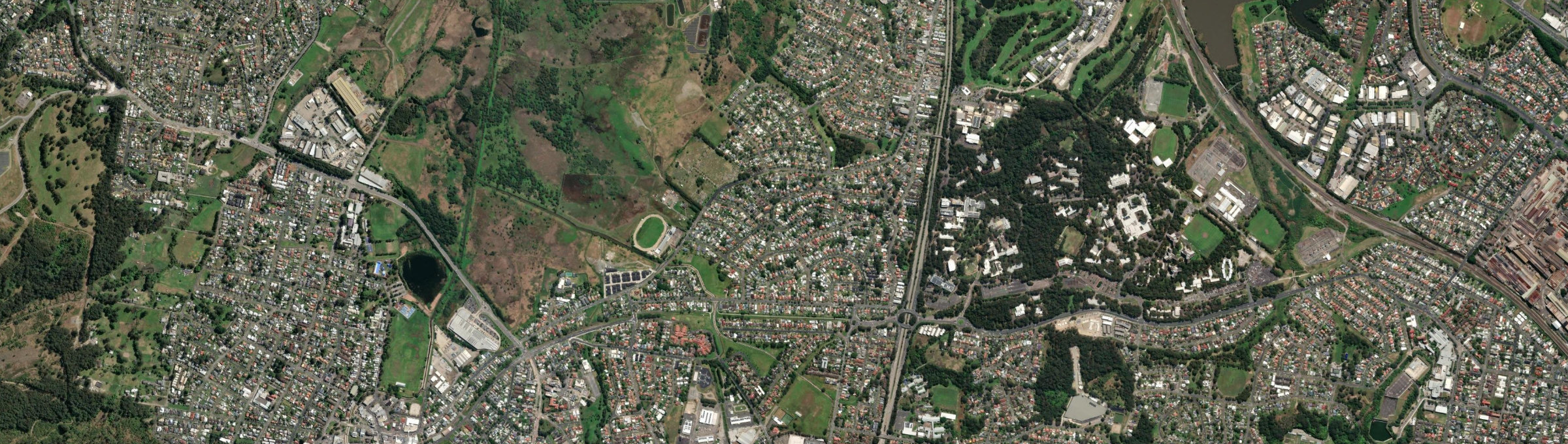 Aerial view of Birmingham Gardens, NSW