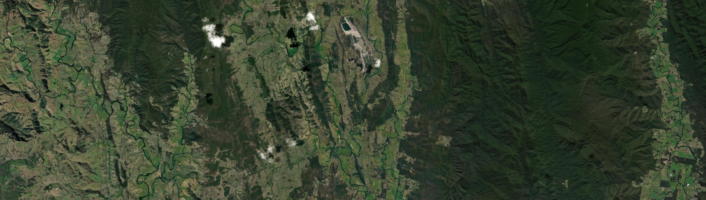 Aerial view of Stroud Road, NSW