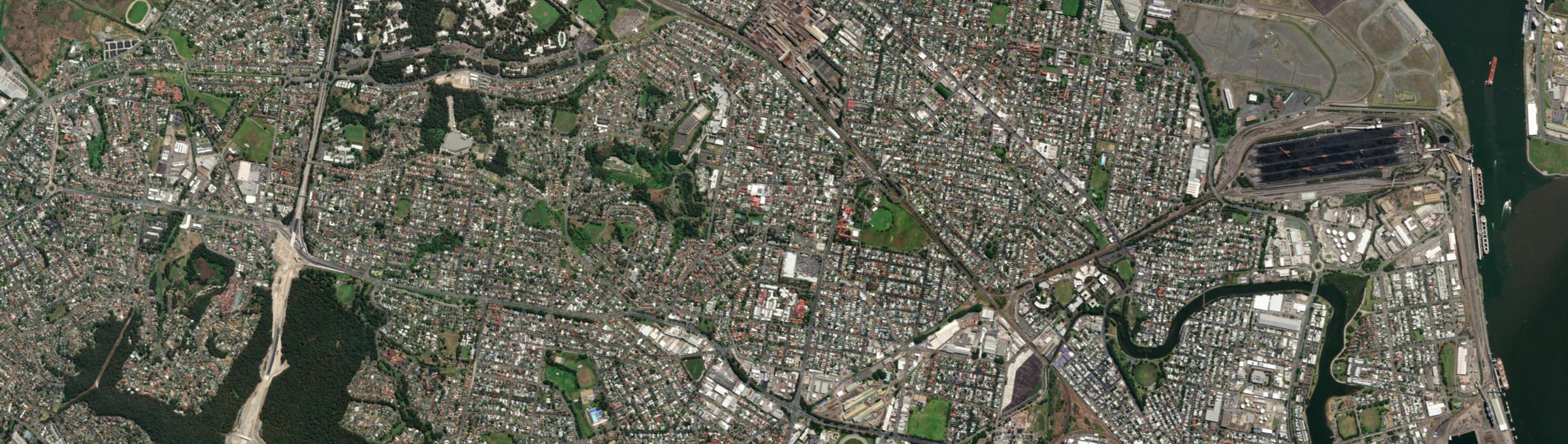 Aerial view of Waratah (NSW), NSW