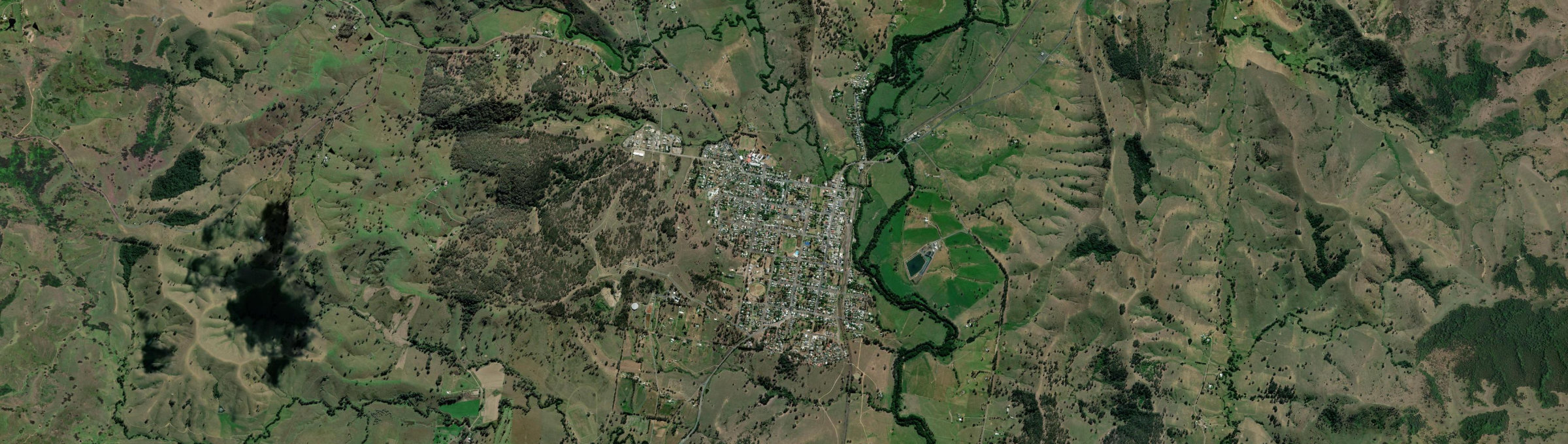 Aerial view of Dungog, NSW