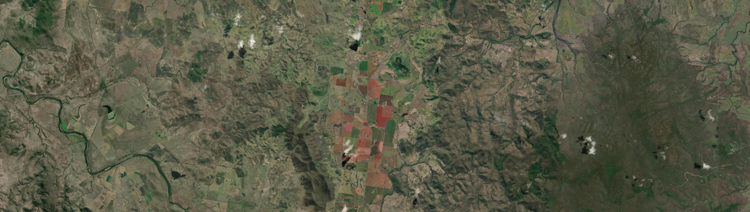 Aerial view of Coalstoun Lakes, QLD
