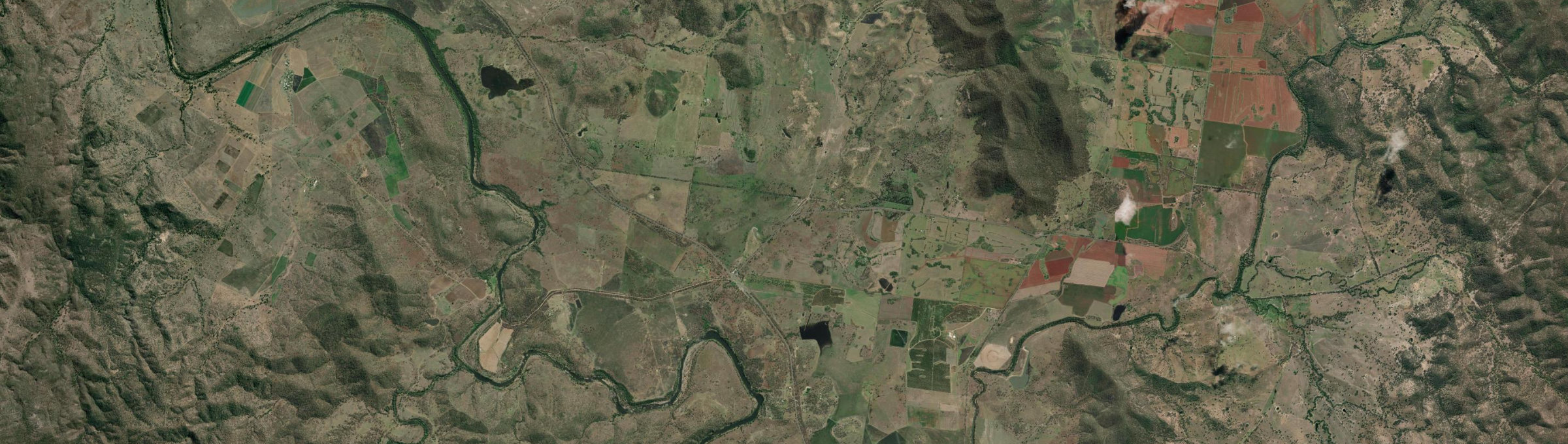 Aerial view of Ban Ban Springs, QLD