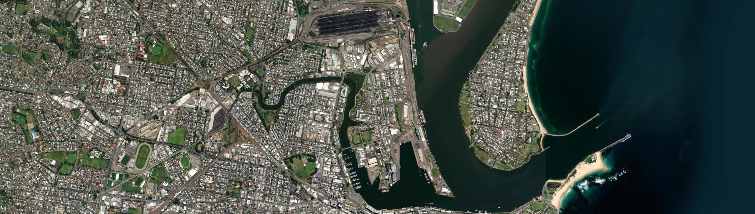 Aerial view of Carrington (Newcastle - NSW), NSW