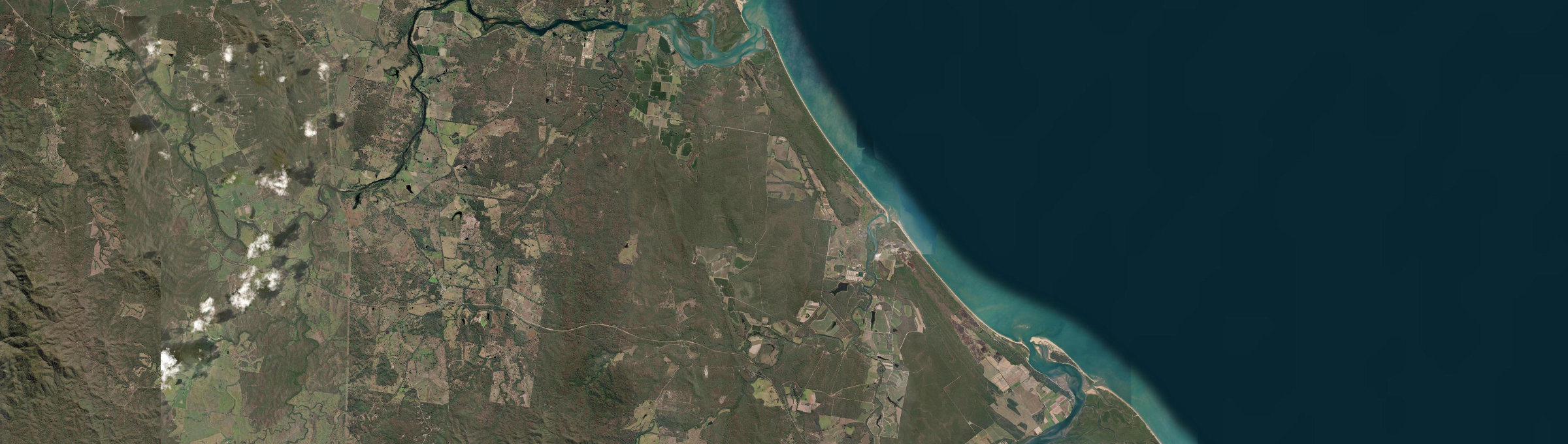 Aerial view of Mullett Creek, QLD