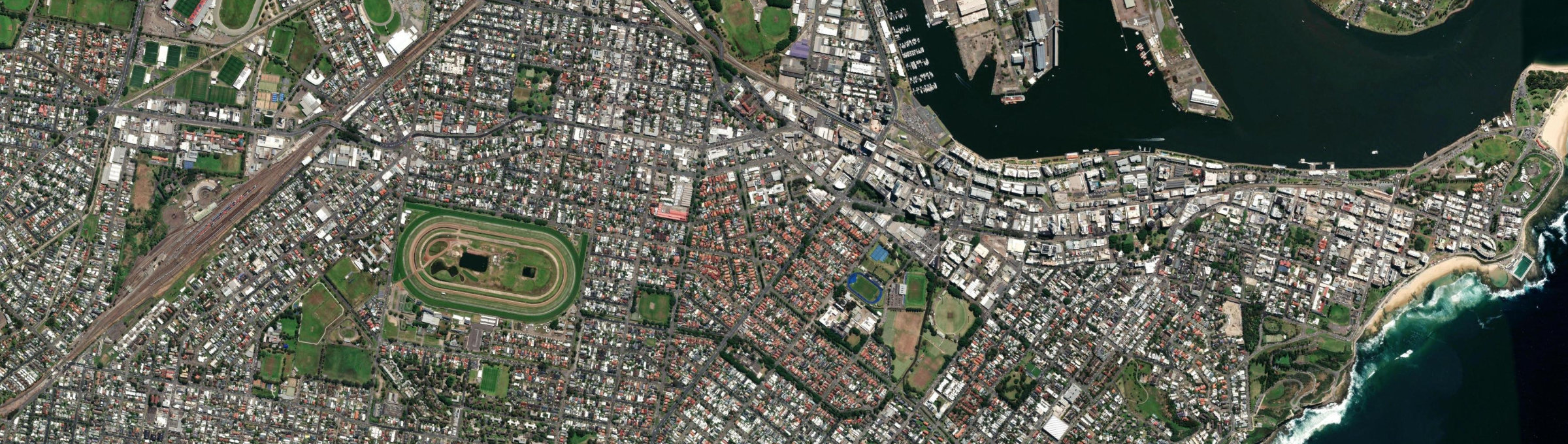 Aerial view of Hamilton East, NSW