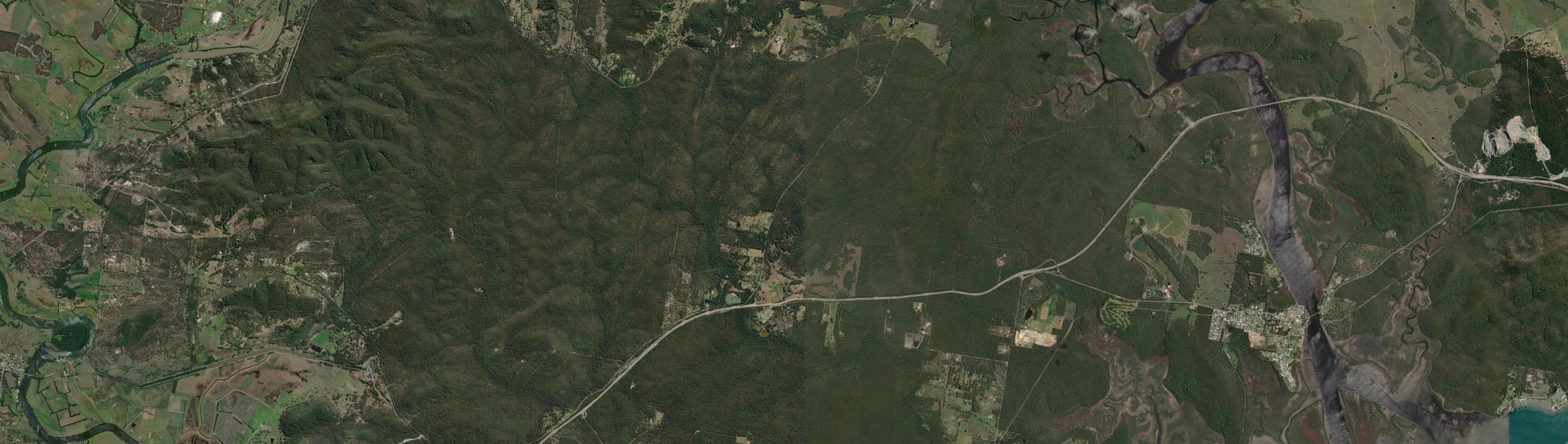 Aerial view of Twelve Mile Creek, NSW