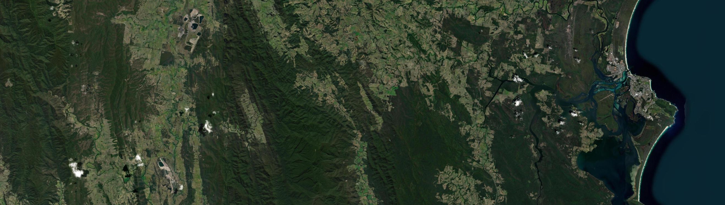 Aerial view of Bunyah, NSW