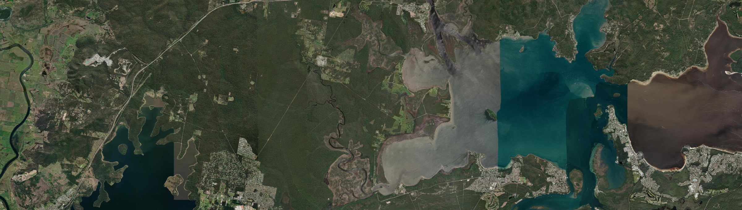 Aerial view of Swan Bay (Port Stephens - NSW), NSW