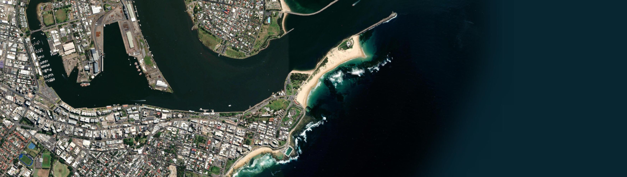 Aerial view of Newcastle East, NSW