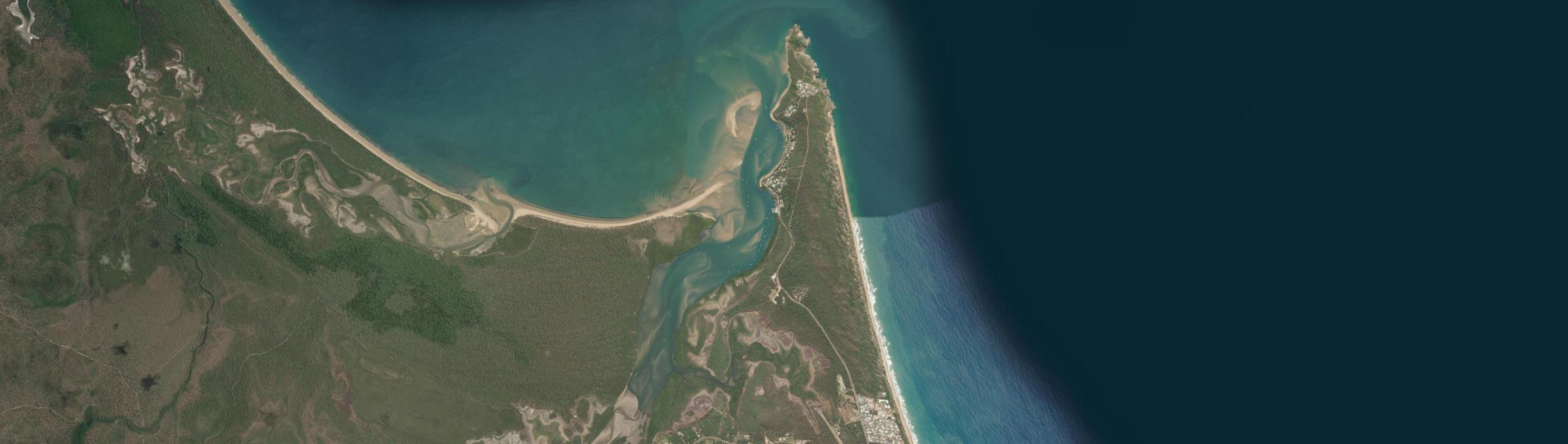 Aerial view of Seventeen Seventy, QLD