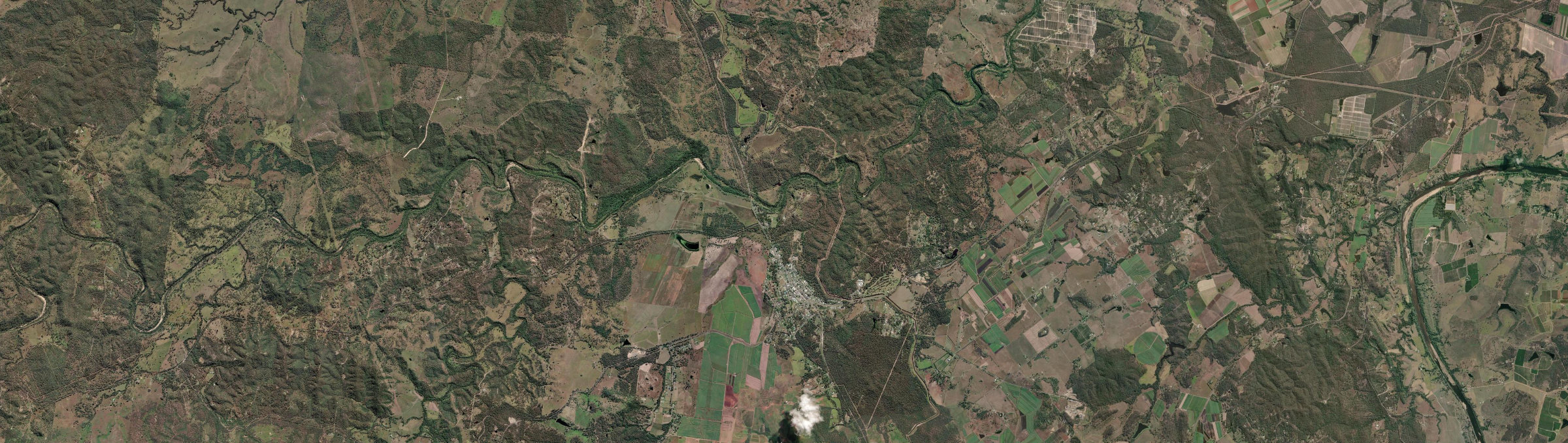 Aerial view of Gin Gin (Qld), QLD