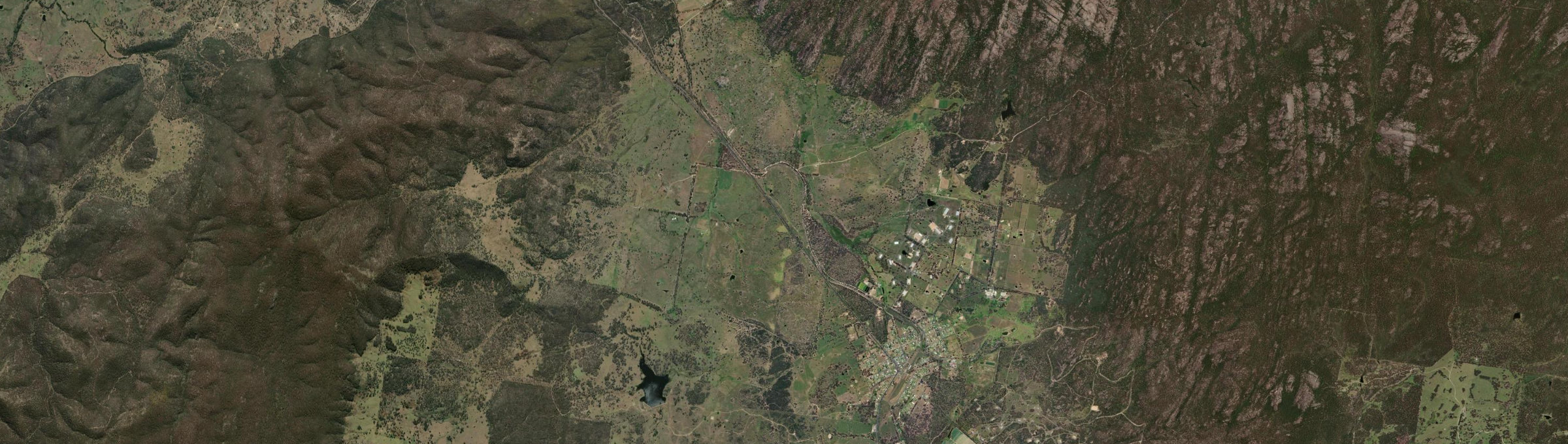 Aerial view of Wallangarra, QLD