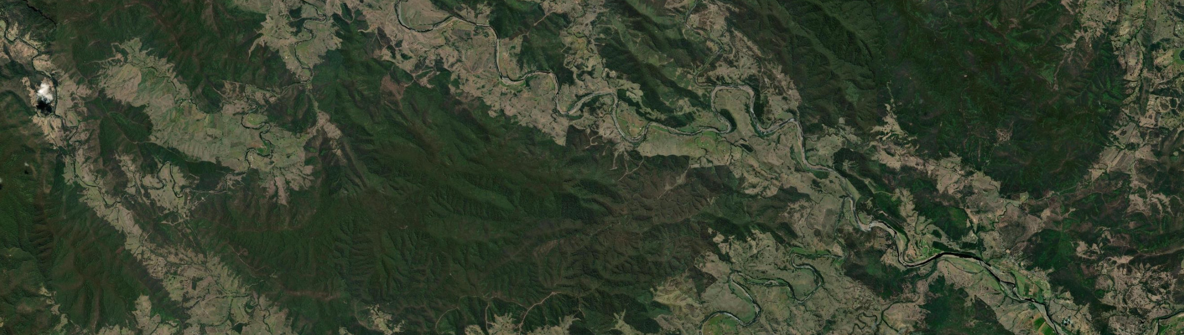 Aerial view of Callaghans Creek, NSW