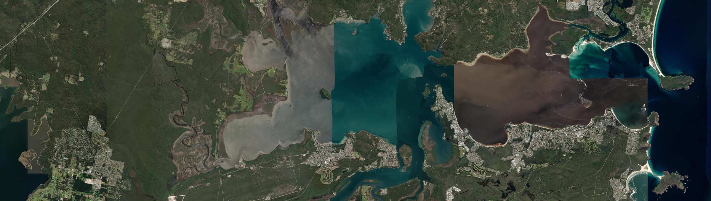 Aerial view of Port Stephens, NSW
