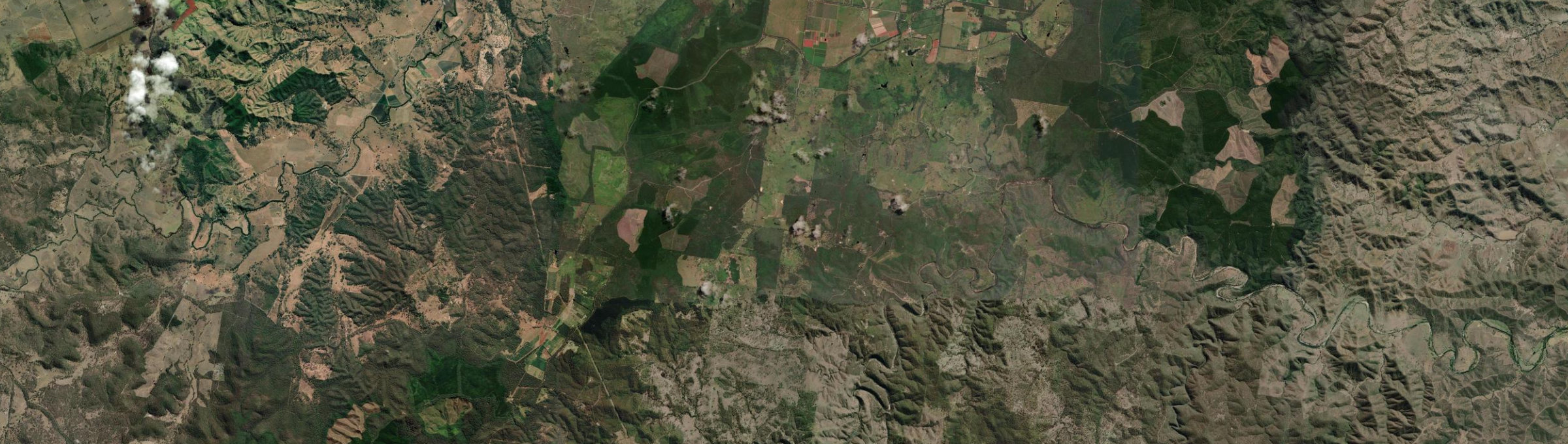 Aerial view of Googa Creek, QLD