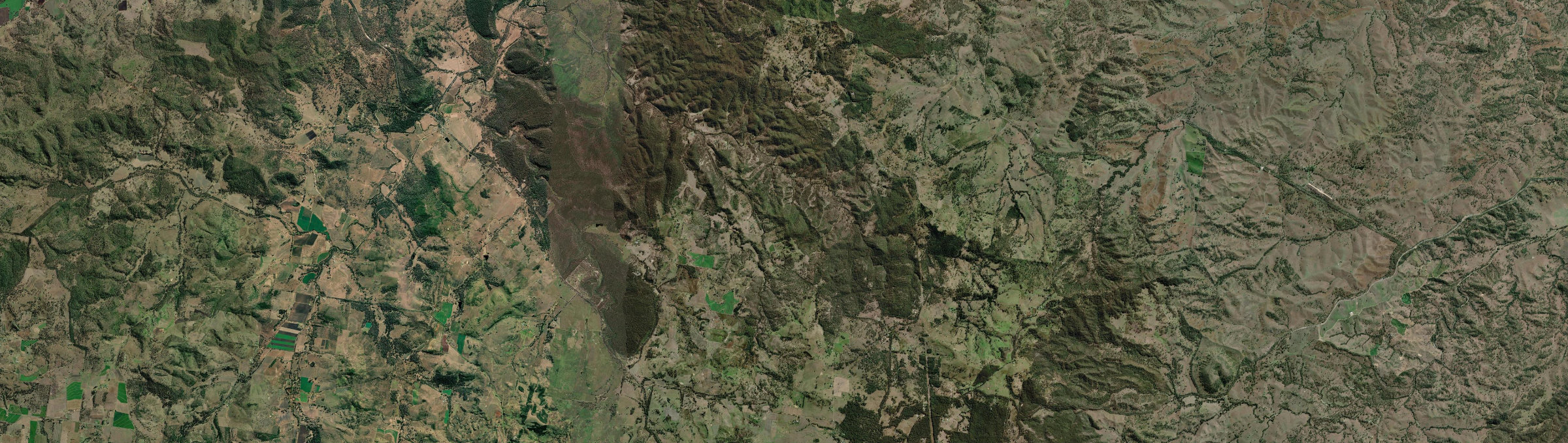 Aerial view of Pierces Creek, QLD