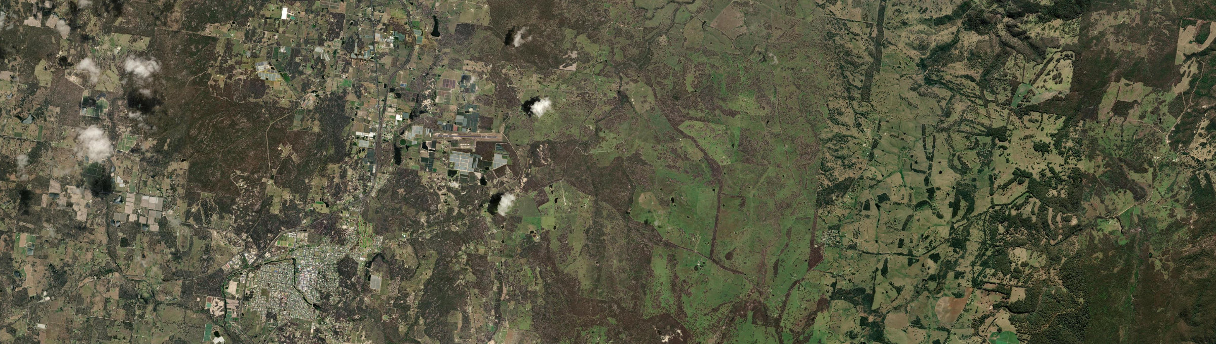 Aerial view of Ruby Creek, NSW