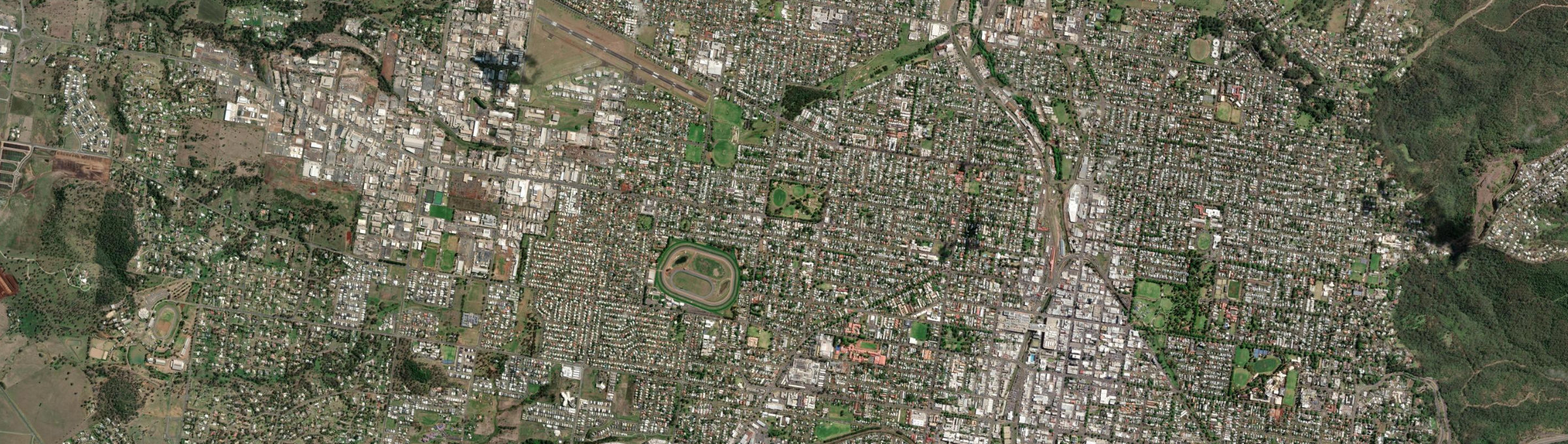 Aerial view of Newtown (Toowoomba - Qld), QLD