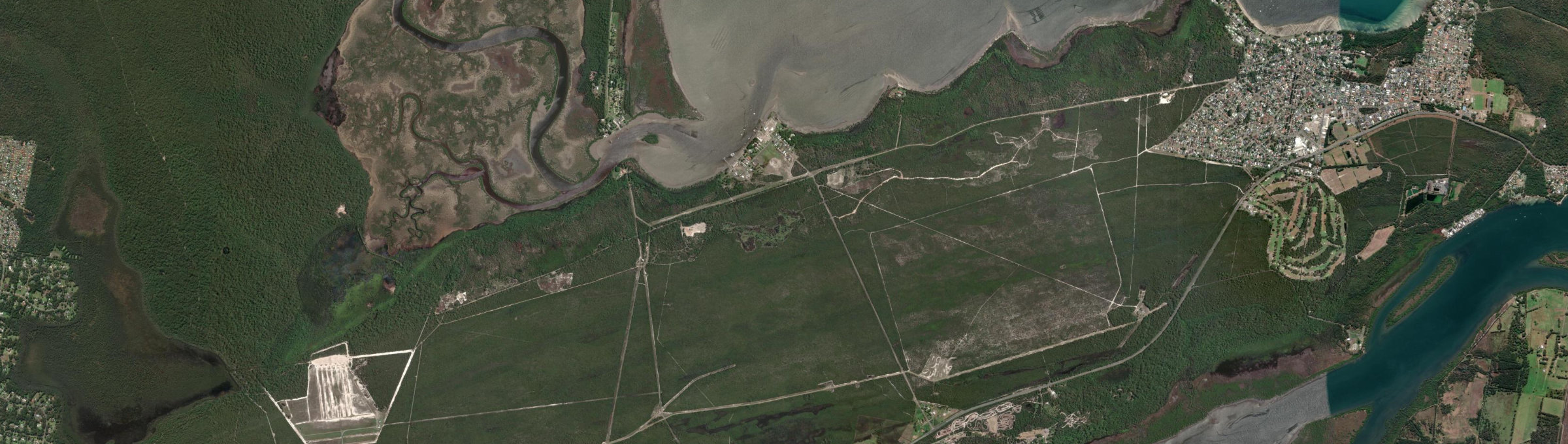 Aerial view of Oyster Cove (NSW), NSW