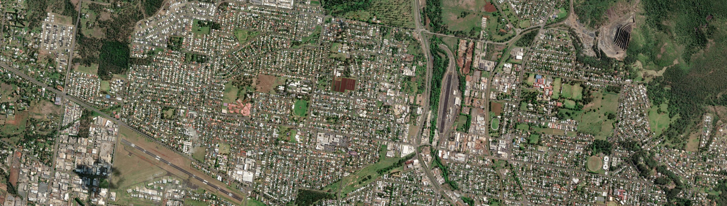 Aerial view of Rockville, QLD
