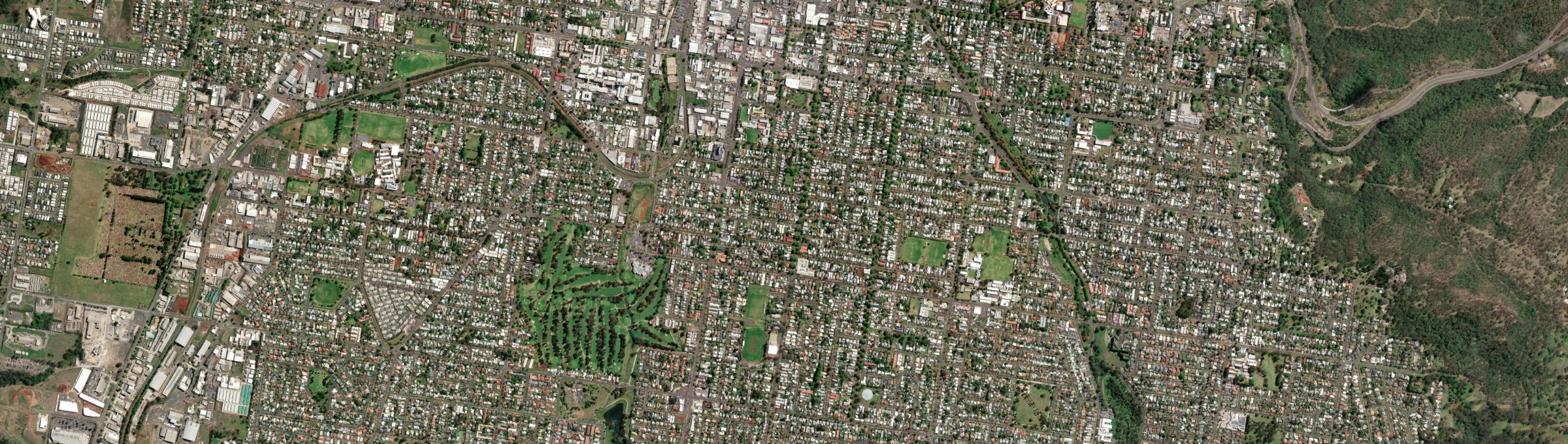 Aerial view of South Toowoomba, QLD
