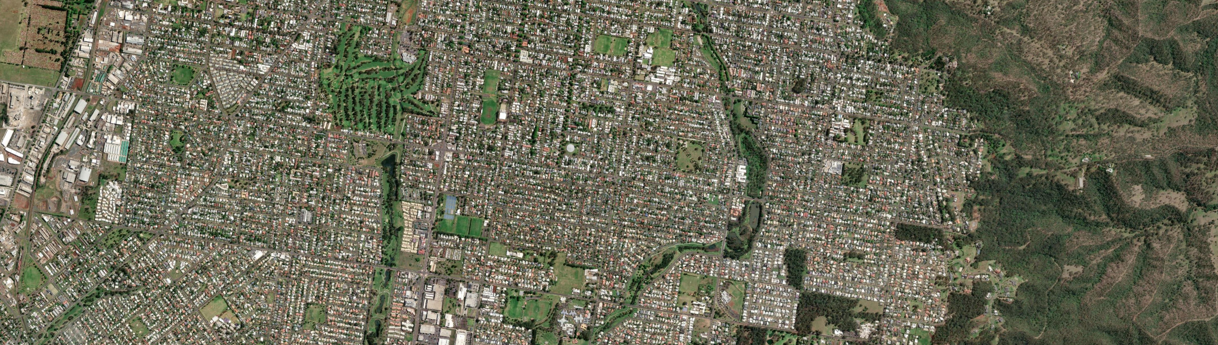 Aerial view of Centenary Heights, QLD